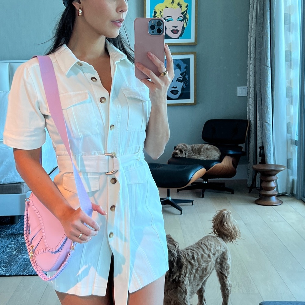 Off White Jean Mini dress